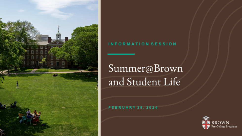 PreCollege Program Brown University